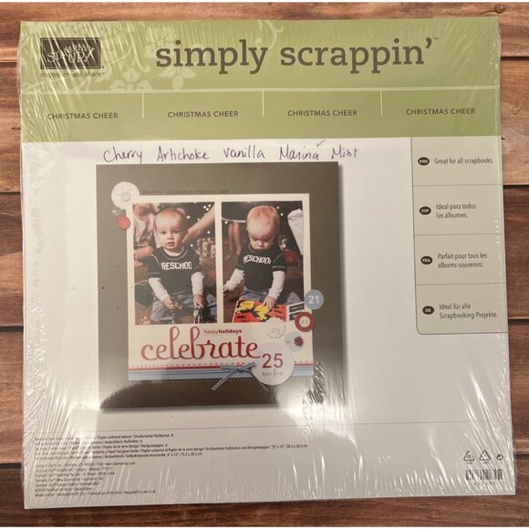 Stampin Up Simply Scrappin Christmas Cheer Scrapbooking Kit 117401 - Picture 1 of 3